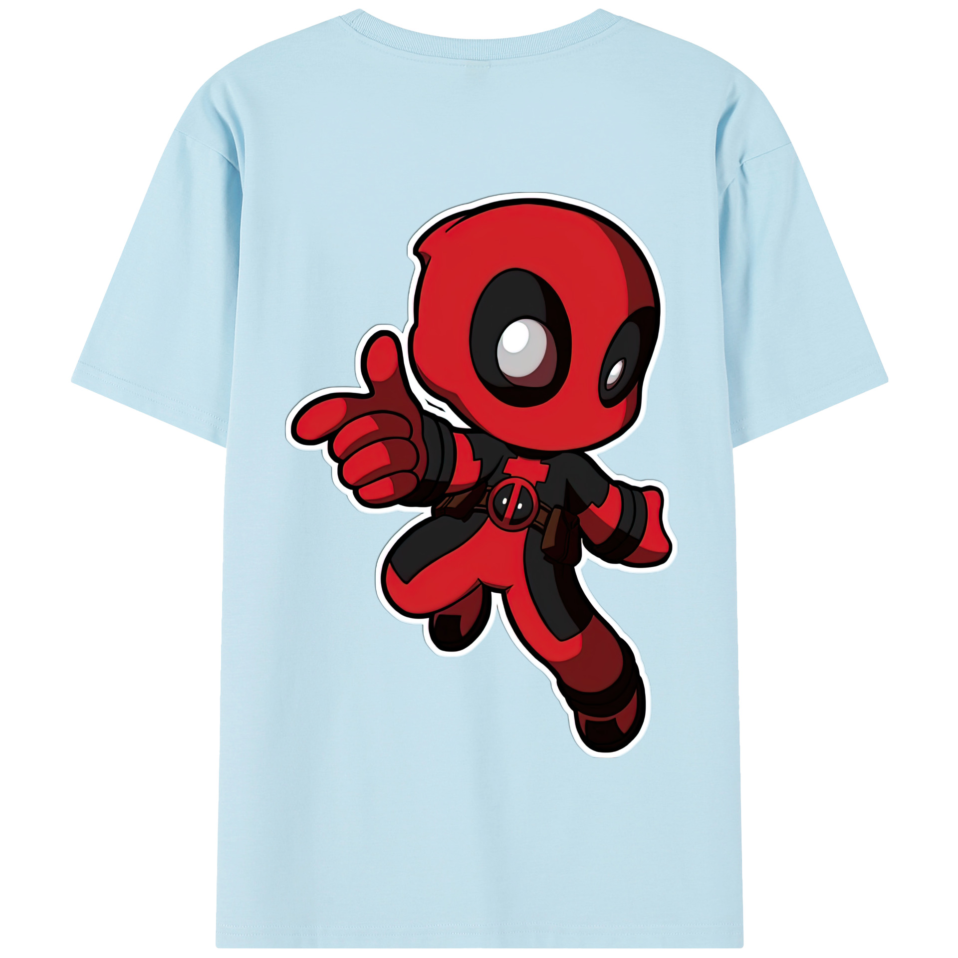 （画像用） Deadpool デッドプール 綿100％半袖Tシャツ（背面プリント）